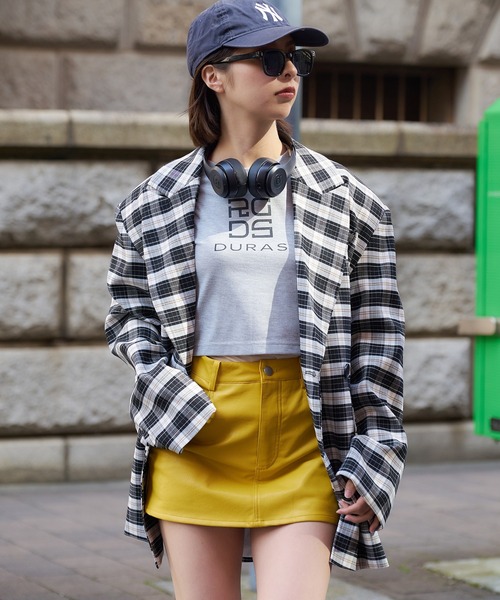DURAS(デュラス)の「チェックダブルジャケット(テーラードジャケット・レディース・ブラック×ホワイト・FREE)」の12枚目の写真