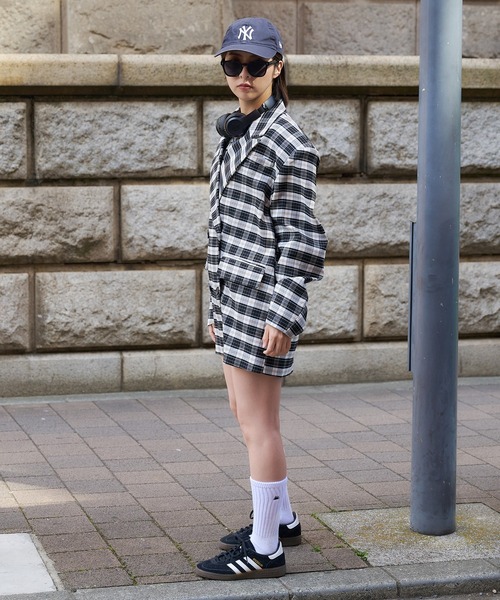 DURAS(デュラス)の「チェックダブルジャケット(テーラードジャケット・レディース・ブラック×ホワイト・FREE)」の10枚目の写真