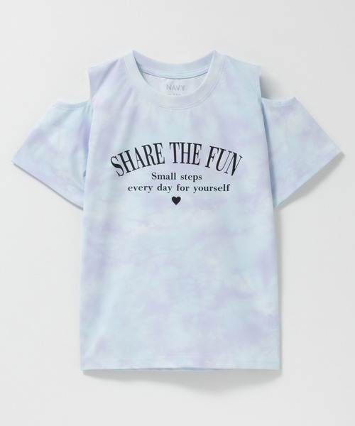 NAVY(ネイビー)の「NAVY ドライなラッシュガード仕様 ドライタッチ 肩あきTシャツ(Tシャツ/カットソー・キッズ・ブルーグリーン/ブラック/ミント/ピンク・120/130/140/160/150)」の4枚目の写真