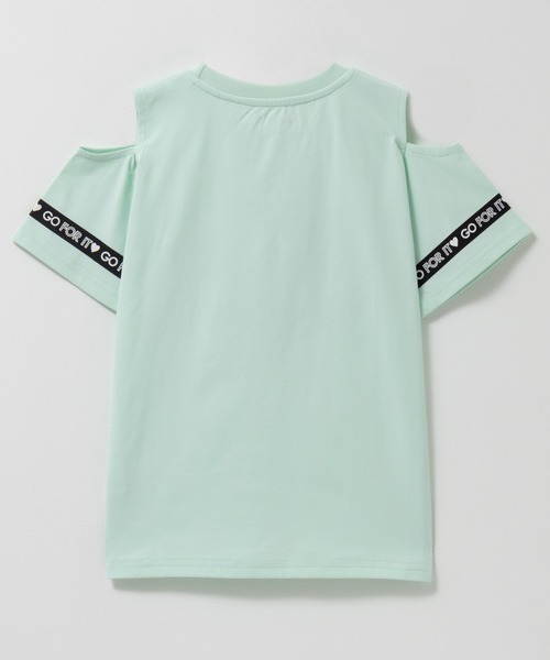 NAVY(ネイビー)の「NAVY ドライなラッシュガード仕様 ドライタッチ 肩あきTシャツ(Tシャツ/カットソー・キッズ・ブルーグリーン/ブラック/ミント/ピンク・120/130/140/160/150)」の13枚目の写真
