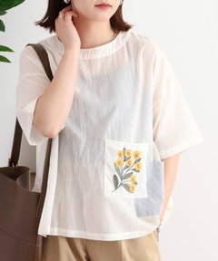 トップス Ameri BIG TEE LAYERED LACE DRESS Ameri BIG TEE LAYERED LACE DRESS