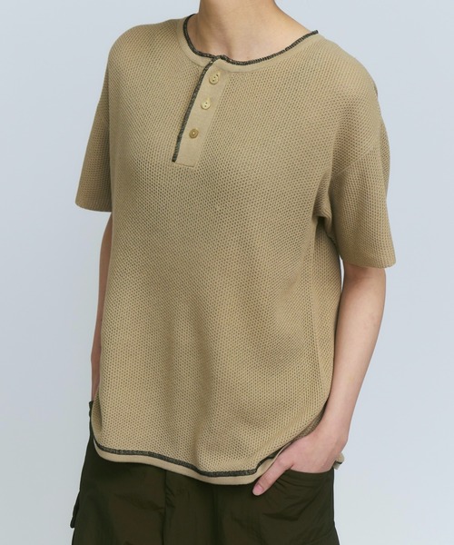 THE CLE（ザクレ）の「HENLEY NECK POLO SHIRT（ニット/セーター・メンズ・アイボリー/ブラック/チャコール・SMALL/MEDIUM/LARGE）」の19枚目の写真