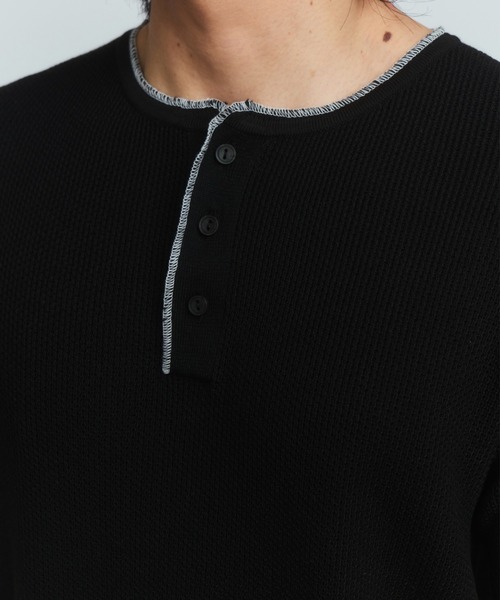 THE CLE（ザクレ）の「HENLEY NECK POLO SHIRT（ニット/セーター・メンズ・アイボリー/ブラック/チャコール・SMALL/MEDIUM/LARGE）」の22枚目の写真