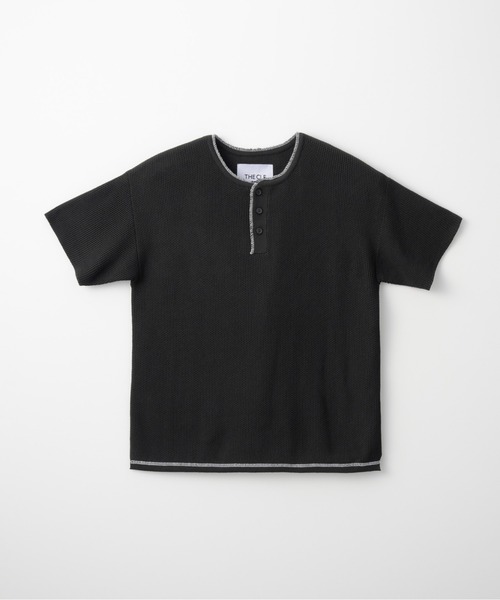 THE CLE（ザクレ）の「HENLEY NECK POLO SHIRT / ヘンリーネックポロシャツ【ヘンリーネック】【ポロ】 ポロシャツ トップス メンズ（ポロシャツ・メンズ・チャコール/アイボリー/ブラック・SMALL/MEDIUM/LARGE）」の12枚目の写真