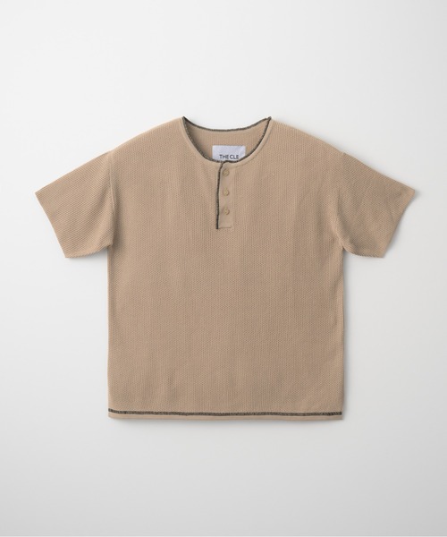 THE CLE（ザクレ）の「HENLEY NECK POLO SHIRT / ヘンリーネックポロシャツ【ヘンリーネック】【ポロ】 ポロシャツ トップス メンズ（ポロシャツ・メンズ・チャコール/アイボリー/ブラック・SMALL/MEDIUM/LARGE）」の6枚目の写真