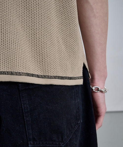 THE CLE（ザクレ）の「HENLEY NECK POLO SHIRT / ヘンリーネックポロシャツ【ヘンリーネック】【ポロ】 ポロシャツ トップス メンズ（ポロシャツ・メンズ・チャコール/アイボリー/ブラック・SMALL/MEDIUM/LARGE）」の17枚目の写真