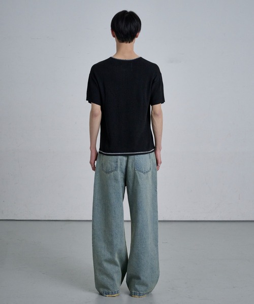 THE CLE（ザクレ）の「HENLEY NECK POLO SHIRT / ヘンリーネックポロシャツ【ヘンリーネック】【ポロ】 ポロシャツ トップス メンズ（ポロシャツ・メンズ・チャコール/アイボリー/ブラック・SMALL/MEDIUM/LARGE）」の9枚目の写真