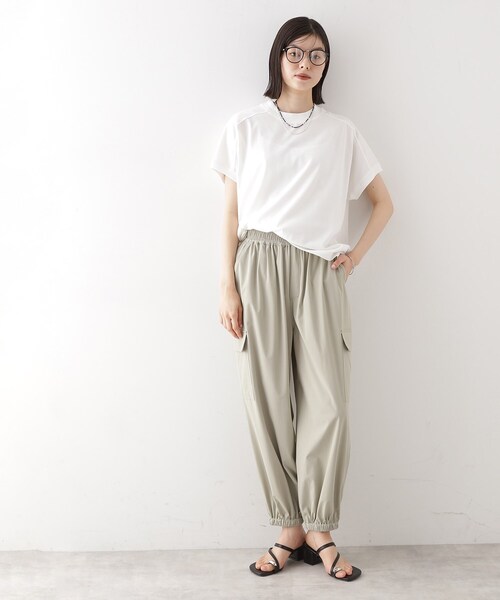 THE SHOP TK (ザ ショップ ティーケー )の「フレンチ袖プルオーバー【毛玉になりにくい/接触冷感/UV/洗濯機OK】(Tシャツ/カットソー・レディース・オフホワイト/ブラック/ライトパープル/ワインレッド・12/13)」の8枚目の写真