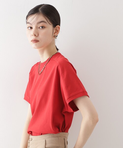 THE SHOP TK (ザ ショップ ティーケー )の「フレンチ袖プルオーバー【毛玉になりにくい/接触冷感/UV/洗濯機OK】(Tシャツ/カットソー・レディース・オフホワイト/ブラック/ライトパープル/ワインレッド・12/13)」の13枚目の写真