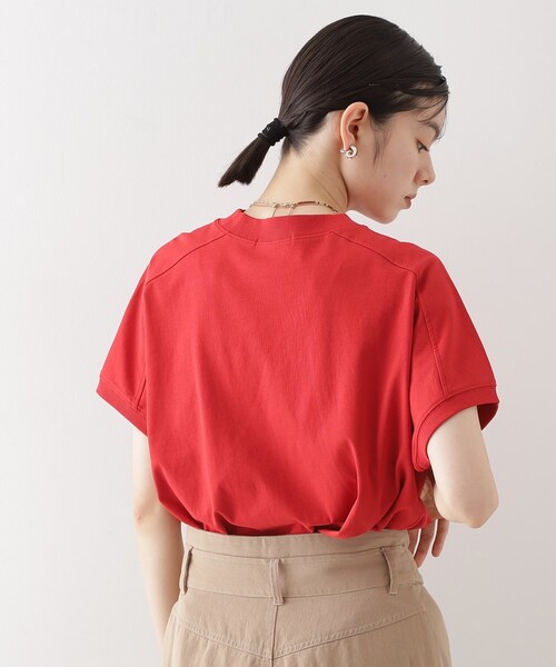 THE SHOP TK (ザ ショップ ティーケー )の「フレンチ袖プルオーバー【毛玉になりにくい/接触冷感/UV/洗濯機OK】(Tシャツ/カットソー・レディース・オフホワイト/ブラック/ライトパープル/ワインレッド・12/13)」の14枚目の写真