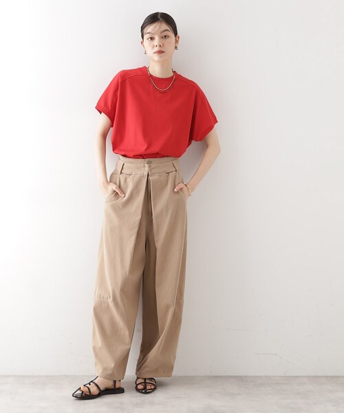 THE SHOP TK (ザ ショップ ティーケー )の「フレンチ袖プルオーバー【毛玉になりにくい/接触冷感/UV/洗濯機OK】(Tシャツ/カットソー・レディース・オフホワイト/ブラック/ライトパープル/ワインレッド・12/13)」の15枚目の写真