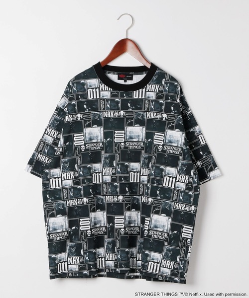 niko and...(ニコアンド)の「【STRANGER THINGS】コラボ アソートプリントTシャツ season3(Tシャツ/カットソー・メンズ・その他2/その他1/ブラック/オフホワイト・LARGE/MEDIUM)」の1枚目の写真