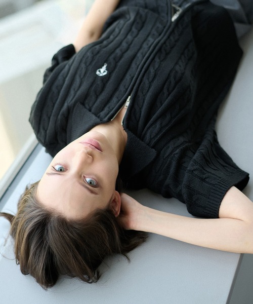 ONCILY（オンシェリー）の「DOUBLE-ZIP KNIT SHIRT / ダブルジップニットシャツ（シャツ/ブラウス・メンズ・ブラック/ブルー/グレー・MEDIUM/SMALL/LARGE）」の8枚目の写真