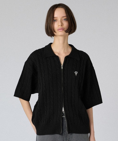 DOUBLE-ZIP KNIT SHIRT / ダブルジップニットシャツ（シャツ