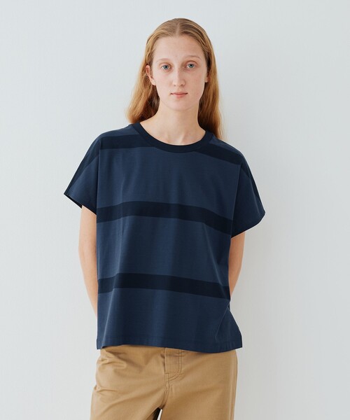 GALERIE VIE(ギャルリー ヴィー)の「ファインコットン ワイドクルーネックプルオーバー(Tシャツ/カットソー・レディース・ネイビー/グレー系その他/ライトブルー/ブルー系その他2/チャコールグレー・FREE)」の7枚目の写真