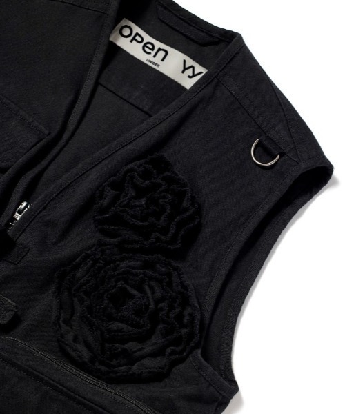 セール】OPEN YY/オープンワイワイ/APPLIQUE CARGO VEST（ベスト