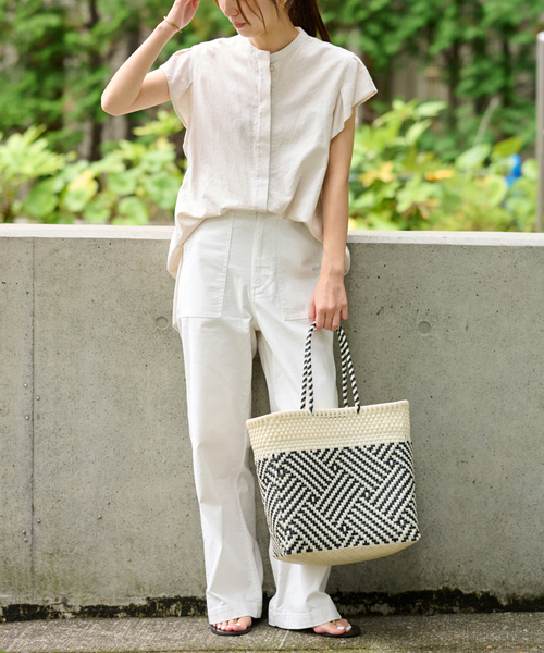 JOURNAL STANDARD relume ショートスリーブブラウス WEB限定追加》リネンコットンショートスリーブブラウス（シャツ
