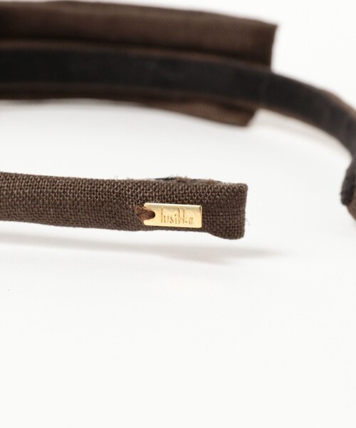 こども ビームス（コドモビームス）の「lusikka / リネン カトリーヌ カチューシャ 2025（カチューシャ・キッズ・ブラック/ダークブラウン・ONE SIZE）」の8枚目の写真