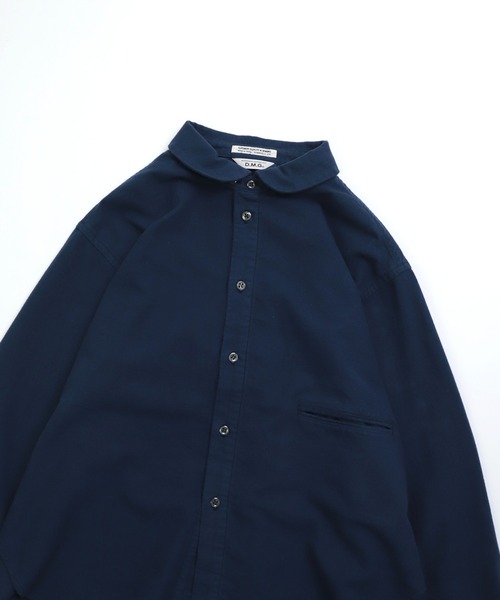 D.M.G.（ドミンゴ）の「[D.M.G / ディーエムジー] コットンフランネル ラウンドカラーシャツ（シャツ/ブラウス・レディース・ナチュラル/グリーン/マスタード/ネイビー/グレイッシュベージュ・3/2）」の17枚目の写真