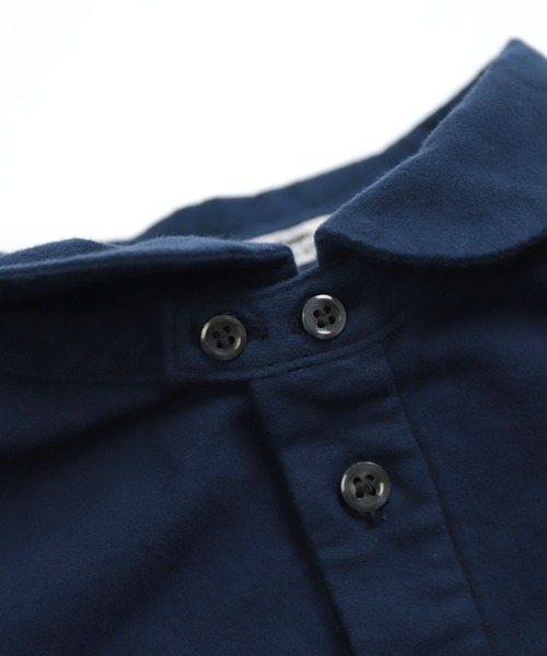 D.M.G.（ドミンゴ）の「[D.M.G / ディーエムジー] コットンフランネル ラウンドカラーシャツ（シャツ/ブラウス・レディース・ナチュラル/グリーン/マスタード/ネイビー/グレイッシュベージュ・3/2）」の18枚目の写真