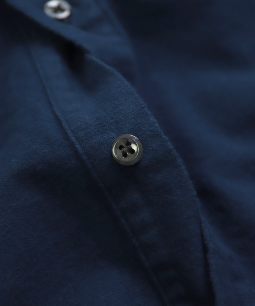 D.M.G.（ドミンゴ）の「[D.M.G / ディーエムジー] コットンフランネル ラウンドカラーシャツ（シャツ/ブラウス・レディース・ナチュラル/グリーン/マスタード/ネイビー/グレイッシュベージュ・3/2）」の19枚目の写真