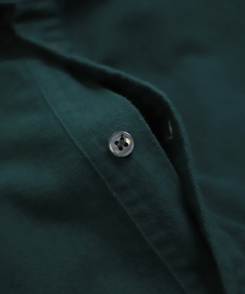 D.M.G.（ドミンゴ）の「[D.M.G / ディーエムジー] コットンフランネル ラウンドカラーシャツ（シャツ/ブラウス・レディース・ナチュラル/グリーン/マスタード/ネイビー/グレイッシュベージュ・3/2）」の21枚目の写真