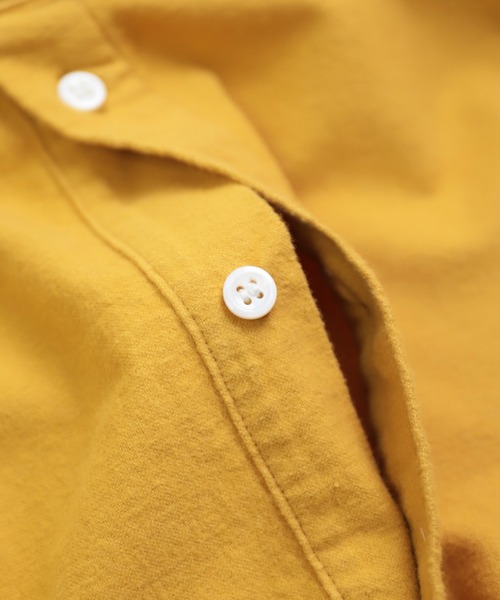 D.M.G.（ドミンゴ）の「[D.M.G / ディーエムジー] コットンフランネル ラウンドカラーシャツ（シャツ/ブラウス・レディース・ナチュラル/グリーン/マスタード/ネイビー/グレイッシュベージュ・3/2）」の20枚目の写真