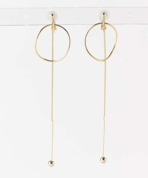 SMELLY（スメリー）の「メタルサークルチェーンバーイヤリング（イヤリング・レディース・ゴールド・-）」の3枚目の写真