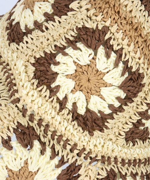 anap mimpi（アナップミンピ）の「ワイヤー入り フラワー モチーフ ペーパー クロッシェ ハット（ハット・レディース・ベージュ・FREE）」の10枚目の写真