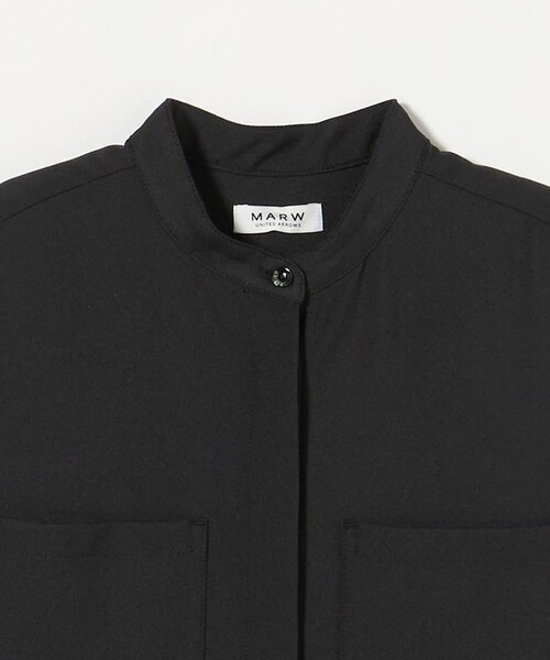 セール♡ユナイテッドアローズノースリーブシャツワンピース 黒36 MARW UNITED ARROWS＞ノースリーブ シャツ ワンピース