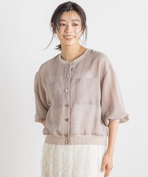 超新品【Droite lautreamont】ボレロ　麻調ニットカーディガン 超新品【Droite lautreamont】ボレロ 麻調ニットカーディガン