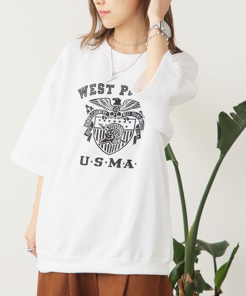 made in standard （メイドインスタンダード）の「MADE IN STANDARD/メイドインスタンダード USMA SS SWEAT スウェット（スウェット・メンズ・ホワイト・XL/L/M）」の3枚目の写真