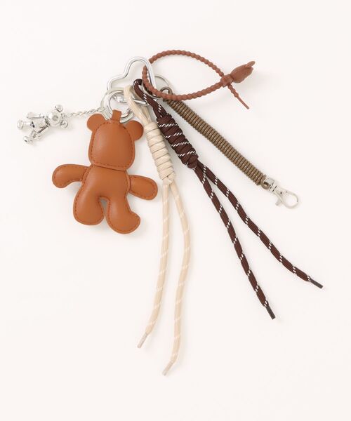 アニマル ベア マスコット ロープ コード付き ハート カラビナ マルチ