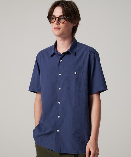 Eddie Bauer(エディーバウアー)の「シアサッカー 半袖シャツ(シャツ/ブラウス・メンズ・チャコールグレー/ホワイト/モスグリーン/コバルトブルー・S/M/L/XL/XXL)」の4枚目の写真