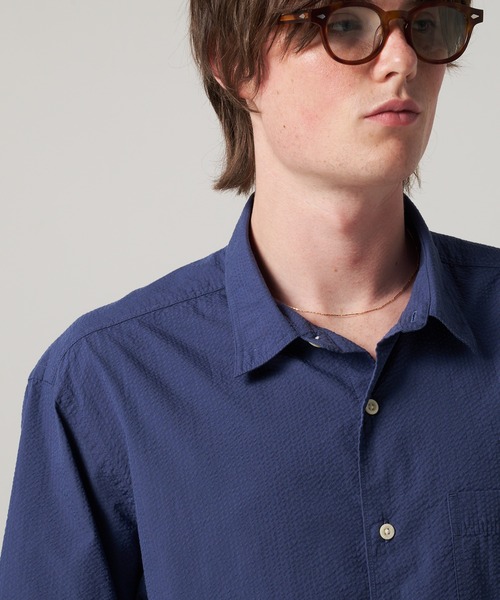 Eddie Bauer(エディーバウアー)の「シアサッカー 半袖シャツ(シャツ/ブラウス・メンズ・チャコールグレー/ホワイト/モスグリーン/コバルトブルー・S/M/L/XL/XXL)」の14枚目の写真