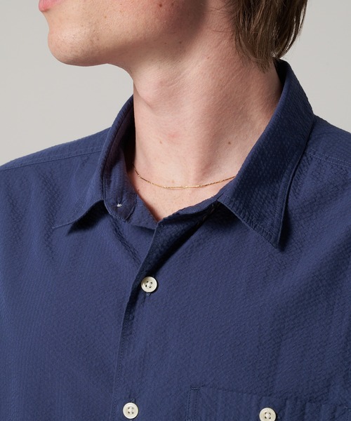 Eddie Bauer(エディーバウアー)の「シアサッカー 半袖シャツ(シャツ/ブラウス・メンズ・チャコールグレー/ホワイト/モスグリーン/コバルトブルー・S/M/L/XL/XXL)」の15枚目の写真