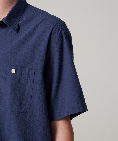 Eddie Bauer(エディーバウアー)の「シアサッカー 半袖シャツ(シャツ/ブラウス・メンズ・チャコールグレー/ホワイト/モスグリーン/コバルトブルー・S/M/L/XL/XXL)」の18枚目の写真