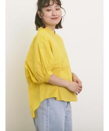 Samansa Mos2 | ランタン袖スキッパーシャツ(シャツ/ブラウス)