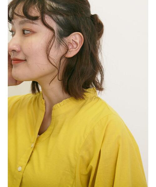 Samansa Mos2（サマンサ モスモス）の「ランタン袖スキッパーシャツ（シャツ/ブラウス・レディース・チャコールグレー/イエロー/キナリ/ベージュ・F）」の21枚目の写真