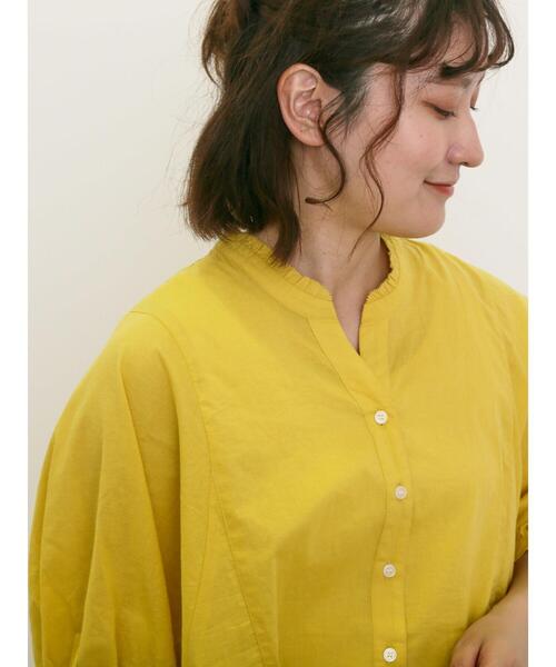 Samansa Mos2（サマンサ モスモス）の「ランタン袖スキッパーシャツ（シャツ/ブラウス・レディース・チャコールグレー/イエロー/キナリ/ベージュ・F）」の22枚目の写真