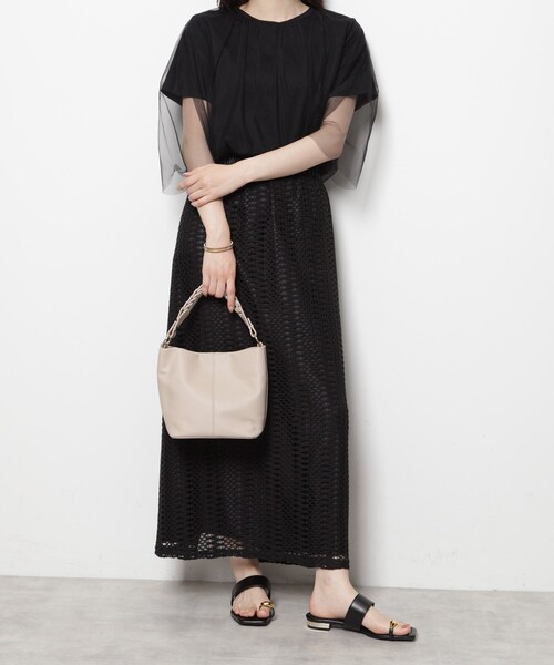 ESPERANZA(エスペランサ)の「2WAYチェーン編みハンドルショルダーバッグ(ショルダーバッグ・レディース・アイボリー/ブラック/ブルー・FREE)」の17枚目の写真