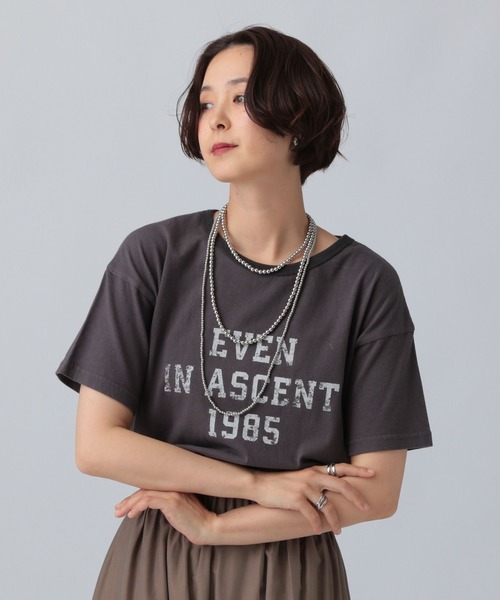 LEPSIM（レプシィム）の「ヴィンテージリンガーT　571246（Tシャツ/カットソー・レディース・ベージュ/チャコールグレー/ピンク・FREE）」の5枚目の写真