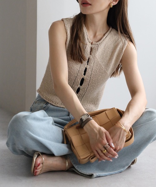 PLATZ PLEASE マスタード色 プリーツタンクトップ Pleats Please Issey Miyake プリーツ タンクトップ | イエロー