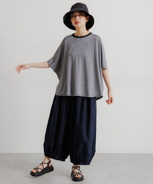 studio CLIP（スタディオクリップ）の「【撥水加工・接触冷感・速乾・UVカット】らくらくバルーンパンツ[プチ・プラス・トールサイズあり]（その他パンツ・レディース・オリーブ/ブラウン/その他2/ネイビー・LARGE/ﾌﾘｰ(L)/MEDIUM/TF/PF）」の5枚目の写真