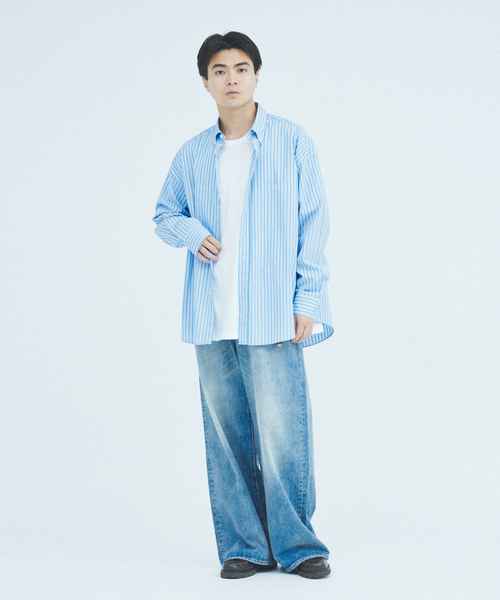 JOURNAL STANDARD(ジャーナルスタンダード)の「THOMAS MASON / トーマスメイソン ファット シルエット ボタンダウン シャツ(シャツ/ブラウス・メンズ・ブルー/サックスブルー/ライトグレー/ブラウン/ブルー系その他・SMALL/MEDIUM/LARGE)」の14枚目の写真
