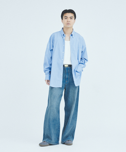 JOURNAL STANDARD(ジャーナルスタンダード)の「THOMAS MASON / トーマスメイソン ファット シルエット ボタンダウン シャツ(シャツ/ブラウス・メンズ・ブルー/サックスブルー/ライトグレー/ブラウン/ブルー系その他・SMALL/MEDIUM/LARGE)」の15枚目の写真