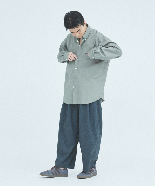 JOURNAL STANDARD(ジャーナルスタンダード)の「THOMAS MASON / トーマスメイソン ファット シルエット ボタンダウン シャツ(シャツ/ブラウス・メンズ・ブルー/サックスブルー/ライトグレー/ブラウン/ブルー系その他・SMALL/MEDIUM/LARGE)」の21枚目の写真