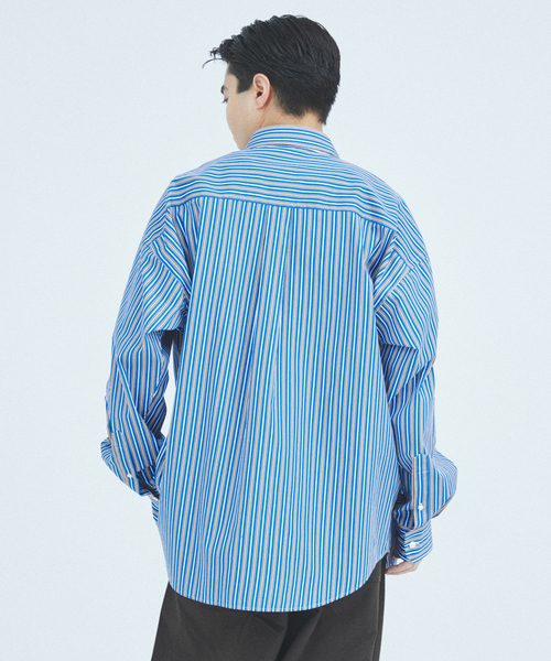 THOMAS MASON ストライプ ボタンダウンシャツ L wtaps ThomasMason