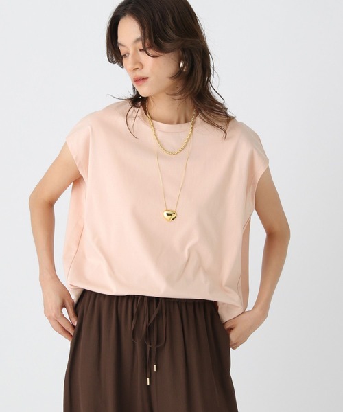 Elura（エルーラ）の「ひやっとタッチフレンチＴシャツ/576899（Tシャツ/カットソー・レディース・ライトピンク/ブラウン系その他/ブラック/ホワイト・FREE）」の14枚目の写真