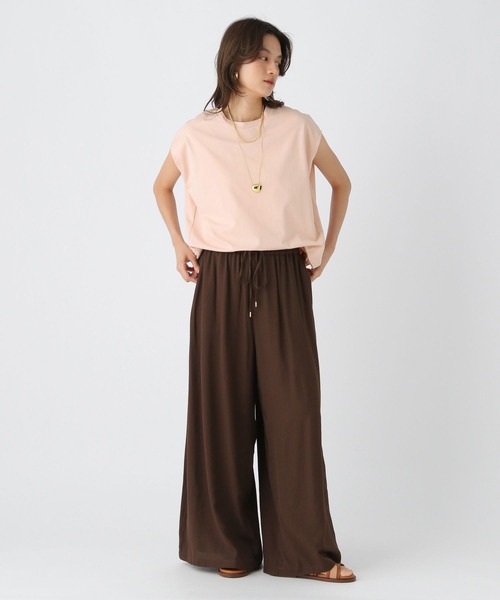 Elura（エルーラ）の「ひやっとタッチフレンチＴシャツ/576899（Tシャツ/カットソー・レディース・ライトピンク/ブラウン系その他/ブラック/ホワイト・FREE）」の16枚目の写真